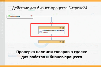 Наличие товаров в карточке сделки - действие в БП Битрикс24