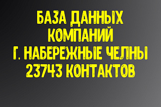 База данных компаний г. Набережные Челны Актуальность январь 2021