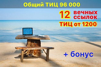 12 жирных ссылок с ТИЦ 1200+ которые повысят ТИЦ и Траст сайта +бонус