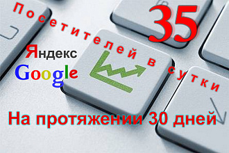 Качественный поисковый трафик, 60 сек, 35 посетителей в сутки