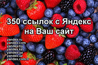 350 ссылок с домена Яндекса на Ваш сайт