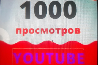 1000 реальных просмотров Youtube с гарантей