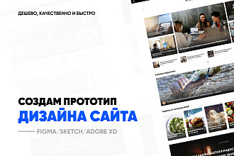 Создам макет дизайна сайта