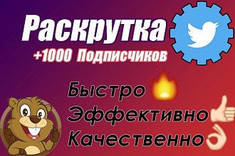 +1000 живых подписчиков в Twitter