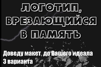 Логотип с нуля. Учту все пожелания. Доведу до Вашего идеала. Быстро