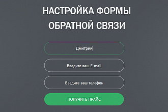 Настройка формы обратной связи для html сайта, Landing Page