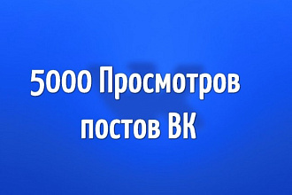 5000 просмотров постов ВК, глазик под постом