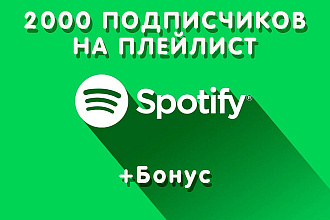2000 подписчиков на плейлист + бонус