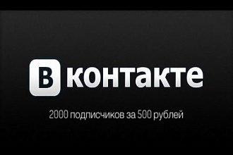 2000 подписчиков за 500 рублей