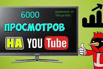 6000 реальных Youtube просмотров с гарантией
