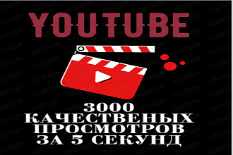 3000 качественных просмотров ютуб