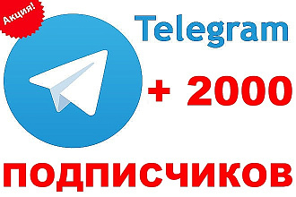 2000 подписчиков на канал Telegram