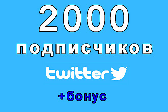 2000 читателей на Ваш аккаунт в Twitter+супер бонус