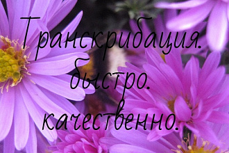 Сделаю качественную транскрибацию из аудио в текст