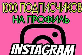1000 подписчиков на профиль в Instagram