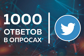Twitter. 1000 ответов в опросах от живых, активных пользователей