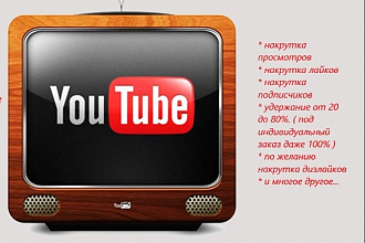 Youtube. Просмотры, лайки, подписчики и комментарии