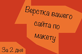 Верстка сайта на HTML и CSS с размещением на хостинге