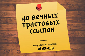 Размещу 40 универсальных вечных трастовых ссылок