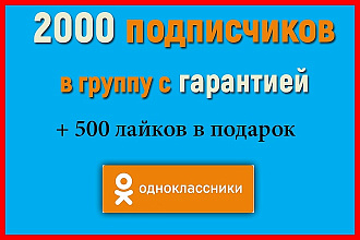 2000 подписчиков-офферов +500 классов в подарок