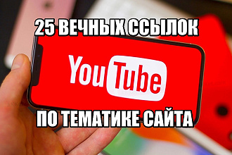 25 вечных ссылок с ЮТУБ роликов по тематике сайта