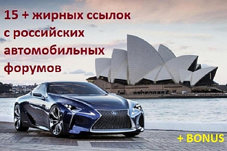 15+ ссылок в постах на автомобильных форумах России