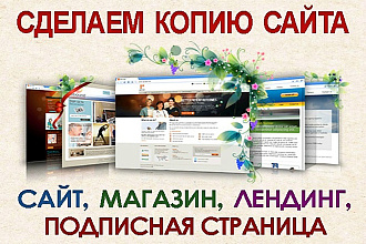 Сделаем копию сайта, магазина, лендинга, подписная страница