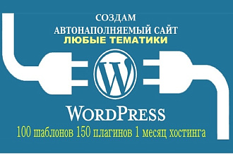 Создам Автонаполняемый Wordpress сайт любой тематики + хостинг подарок