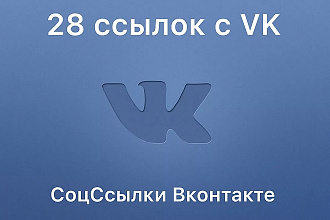 28 ссылок с соцсети Вконтакте
