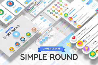 GUI Kit Simple Round - Набор GUI элементов для в проекта на UNITY 3D
