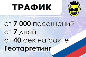 Трафик на сайт от 7000 в неделю Россия