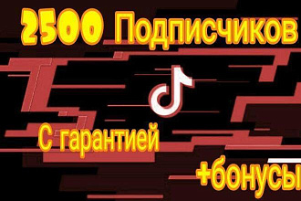 25000 подписчиков tiktok с гарантий +бонус для новичков