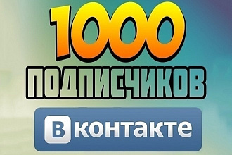 1000 подписчиков в ВК