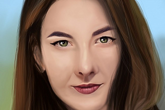 Нарисую ваш портрет по фото в Adobe Photoshop CS6