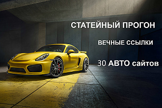 Статейный прогон по 30 сайтам АВТО