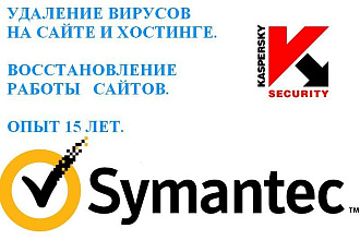 Удаление вирусов с сайта, восстановление сайта. Опыт более 15 лет