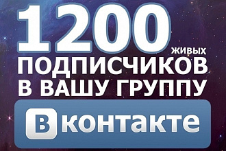 1200+ подписчиков в группу или паблик вк