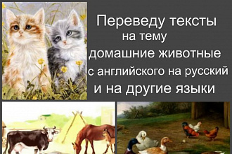 Переведу тексты с английского языка по теме домашние животные