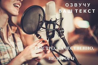 Профессионально озвучу книгу мужским голосом. 1услуга-2 минуты