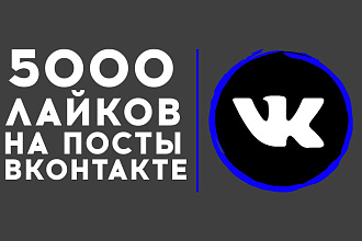 5000 качественных лайков на посты Вконтакте. Можно распределить