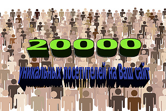 20000 уникальных посетителей на Ваш сайт
