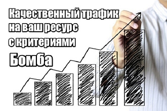 Качественный трафик на ваш ресурс с критериями Бомба