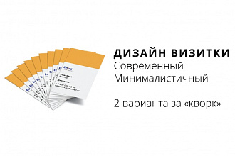 Два варианта дизайна визитки