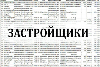 База застройщиков - 6374 организации
