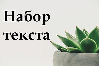 Набор текста быстро и качественно - 30000 символов за услуга
