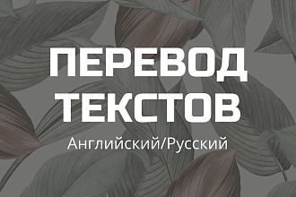 Переведу текст с английского на русский