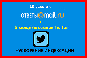 Крауд ссылки. Сервис ответы. mail.ru+ 5 мощных ссылок Twitter