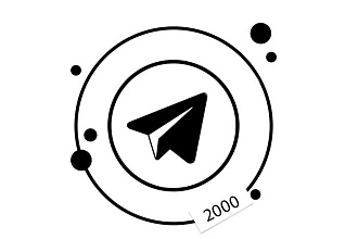 2000 подписчиков Telegram +подарок на 5постах по 1000 просмотров