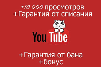 10000 качественных просмотров YouTube