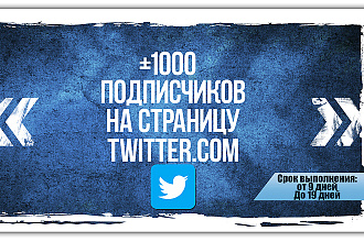 Добавлю 1000 фолловеров в twitter